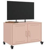 VidaXL Tv-meubel 68x39x43,5 cm koudgewalst staal roze