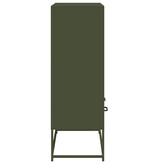 VidaXL Dressoir 68,5x39x111,5 cm koudgewalst staal olijfgroen