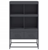 VidaXL Hoge kast 68,5x39x111,5 cm koudgewalst staal antracietkleurig