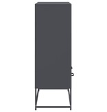 VidaXL Hoge kast 68,5x39x111,5 cm koudgewalst staal antracietkleurig