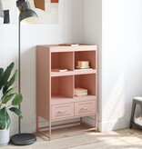 VidaXL Hoge kast 68,5x39x111,5 cm koudgewalst staal roze