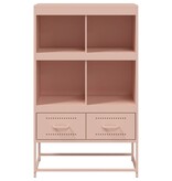 VidaXL Hoge kast 68,5x39x111,5 cm koudgewalst staal roze