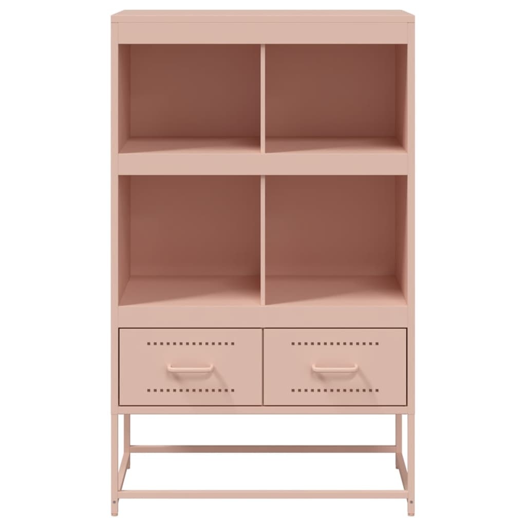 VidaXL Hoge kast 68,5x39x111,5 cm koudgewalst staal roze