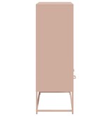 VidaXL Hoge kast 68,5x39x111,5 cm koudgewalst staal roze
