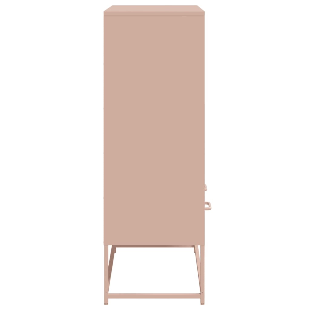 VidaXL Hoge kast 68,5x39x111,5 cm koudgewalst staal roze