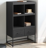 VidaXL Hoge kast 68,5x39x111,5 cm koudgewalst staal zwart