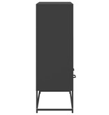 VidaXL Hoge kast 68,5x39x111,5 cm koudgewalst staal zwart