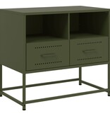 VidaXL Tv-meubel 68x39x60,5 cm staal olijfgroen
