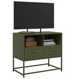 VidaXL Tv-meubel 68x39x60,5 cm staal olijfgroen