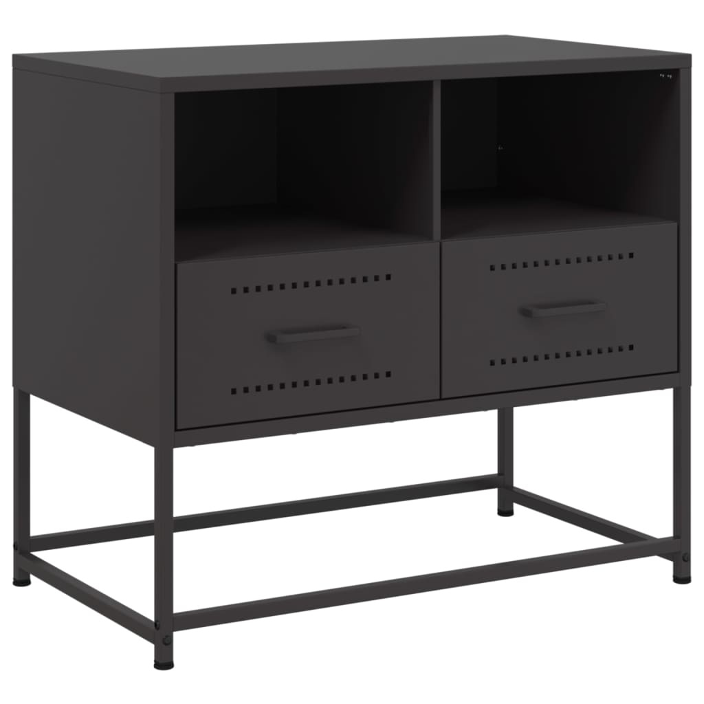 VidaXL Tv-meubel 68x39x60,5 cm staal zwart