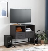 VidaXL Tv-meubel 68x39x60,5 cm staal zwart