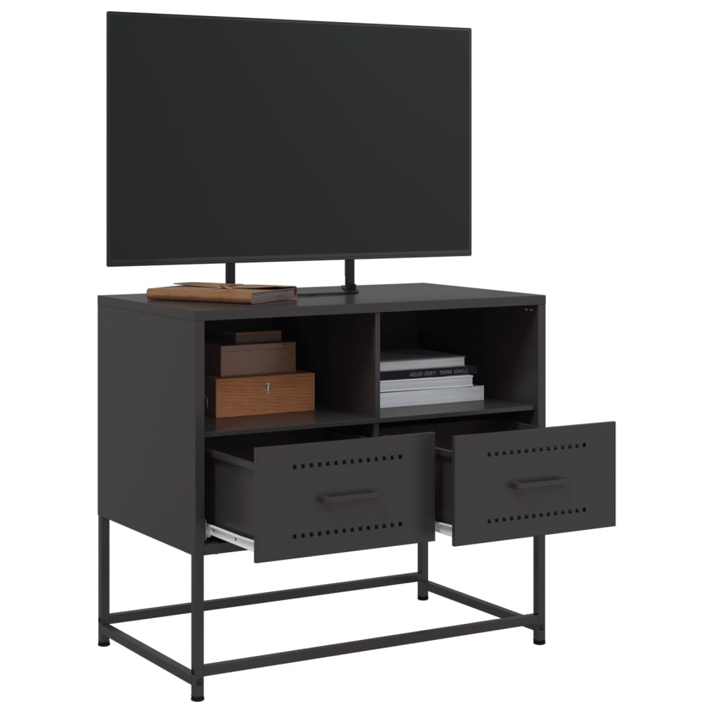 VidaXL Tv-meubel 68x39x60,5 cm staal zwart