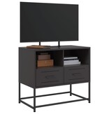 VidaXL Tv-meubel 68x39x60,5 cm staal zwart