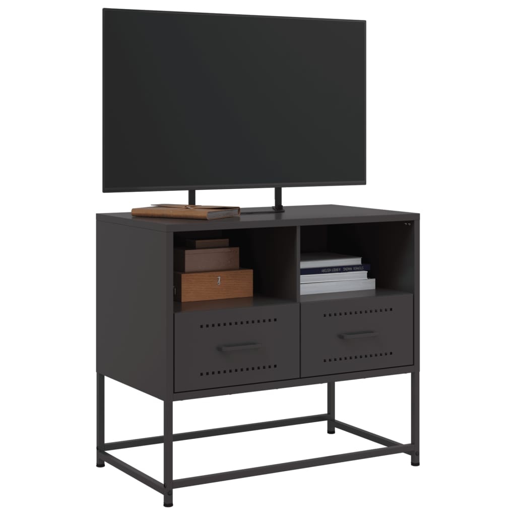 VidaXL Tv-meubel 68x39x60,5 cm staal zwart
