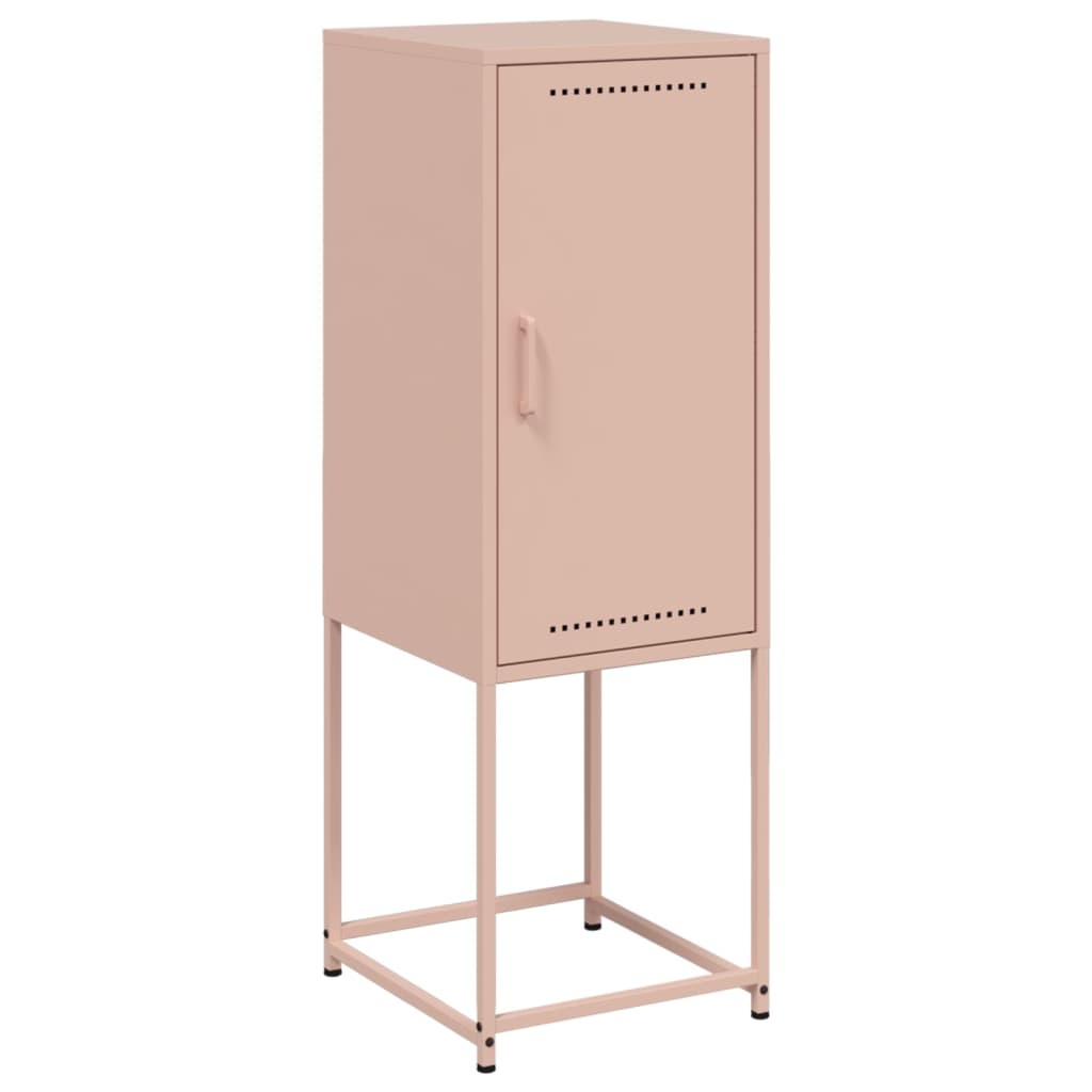 VidaXL Hoge kast 36x39x107 cm staal roze