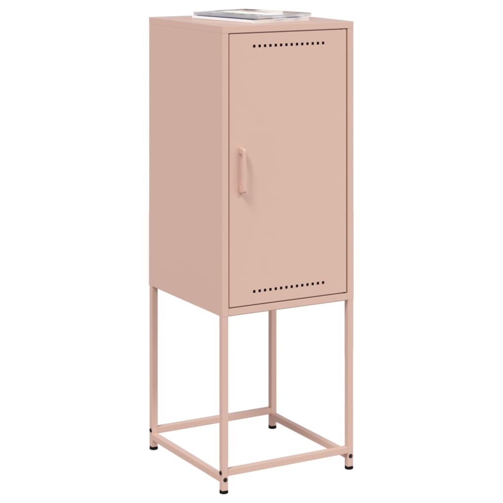 VidaXL Hoge kast 36x39x107 cm staal roze