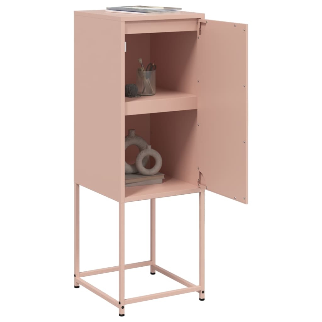 VidaXL Hoge kast 36x39x107 cm staal roze
