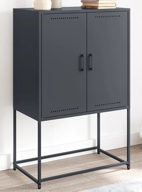 VidaXL Tv-meubel 68x39x60,5 cm staal zwart