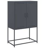 VidaXL Tv-meubel 68x39x60,5 cm staal zwart