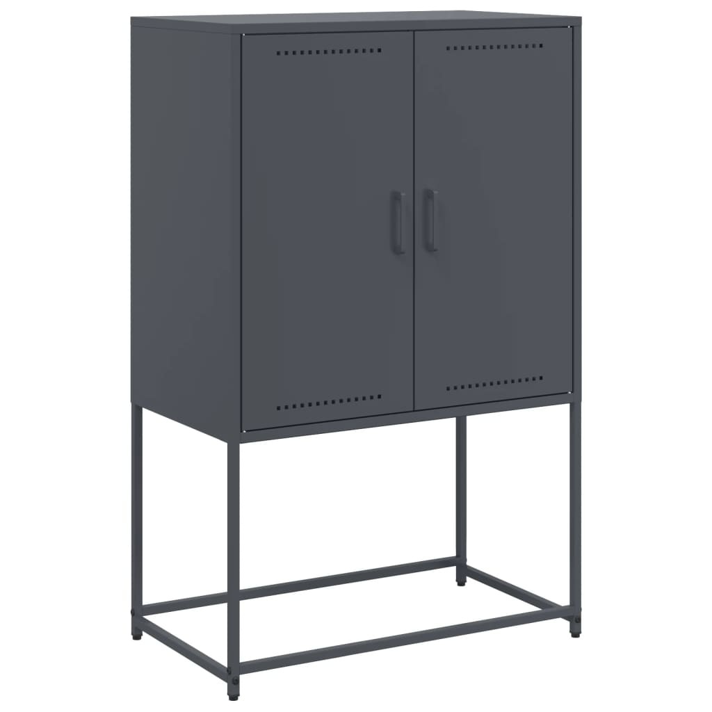 VidaXL Tv-meubel 68x39x60,5 cm staal zwart