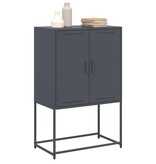 VidaXL Tv-meubel 68x39x60,5 cm staal zwart