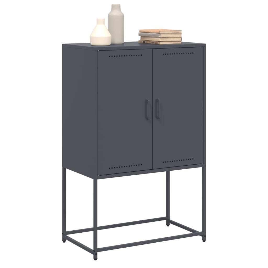 VidaXL Tv-meubel 68x39x60,5 cm staal zwart