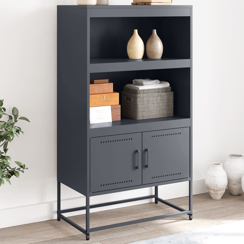 VidaXL Hoge kast 68,5x38,5x107 cm staal olijfgroen