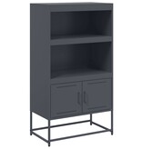 VidaXL Hoge kast 68,5x38,5x107 cm staal olijfgroen
