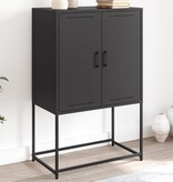 VidaXL Hoge kast 68,5x38,5x107 cm staal zwart