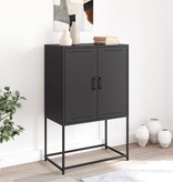 VidaXL Hoge kast 68,5x38,5x107 cm staal zwart