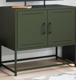 VidaXL Tv-meubel 68,5x39x60,5 cm staal olijfgroen