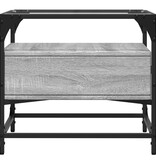 VidaXL Salontafel met glazen blad 50x50x45 cm staal