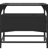 VidaXL Salontafel met zwart glazen blad 50x50x45 cm staal