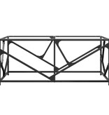 VidaXL Salontafel met transparant glazen blad 98,5x50x41 cm staal