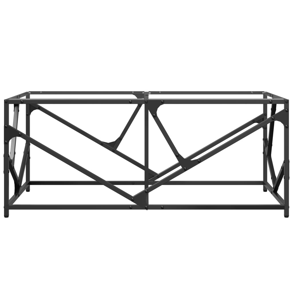VidaXL Salontafel met transparant glazen blad 98,5x50x41 cm staal