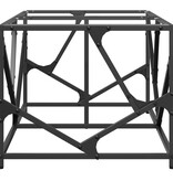 VidaXL Salontafel met transparant glazen blad 98,5x50x41 cm staal