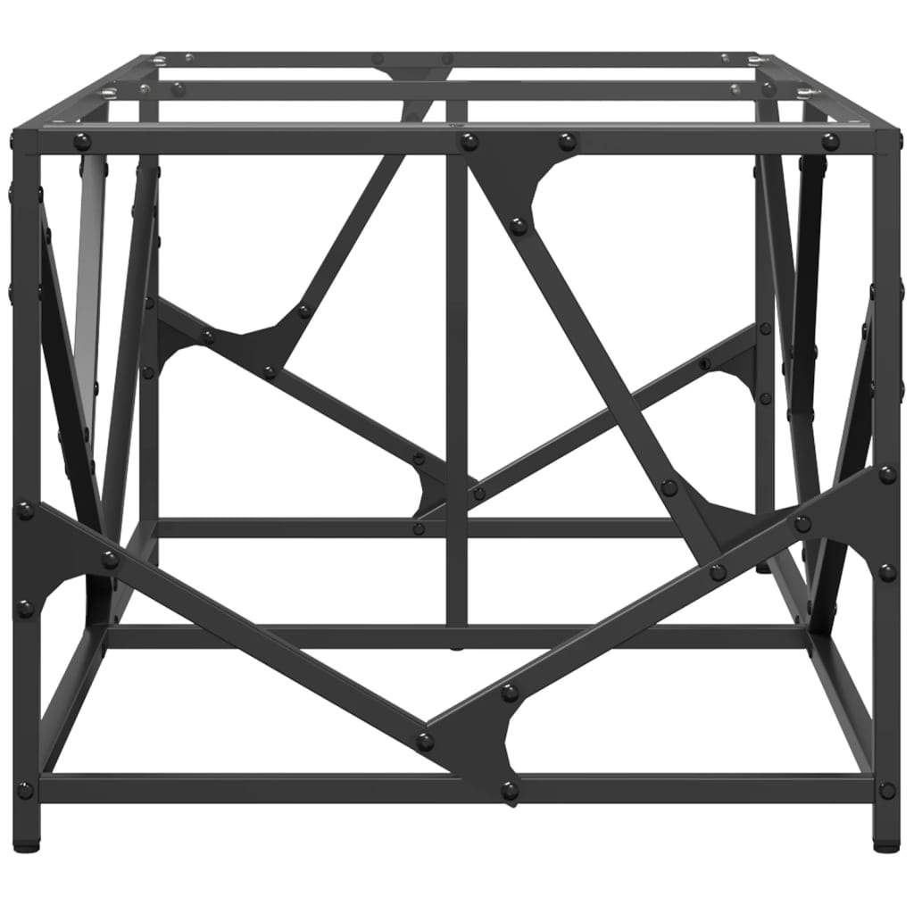 VidaXL Salontafel met transparant glazen blad 98,5x50x41 cm staal