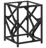 VidaXL Salontafel met transparant glazen blad 30x30x41 cm staal
