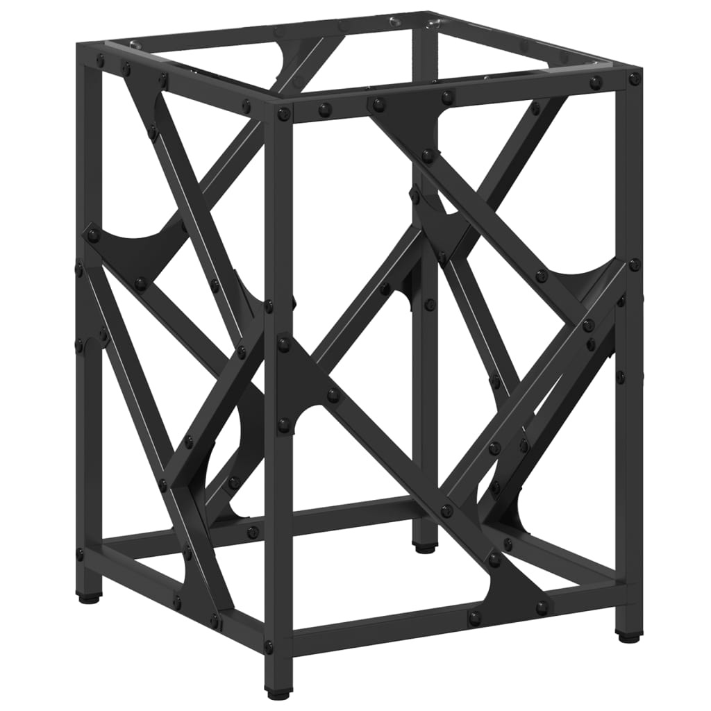 VidaXL Salontafel met transparant glazen blad 30x30x41 cm staal
