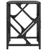 VidaXL Salontafel met transparant glazen blad 30x30x41 cm staal