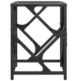 VidaXL Salontafel met transparant glazen blad 30x30x41 cm staal
