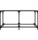 VidaXL Salontafel met zwart glazen blad 78,5x40x40 cm staal
