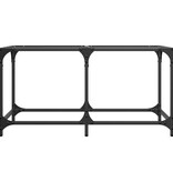 VidaXL Salontafel met transparant glazen blad 78,5x40x40 cm staal