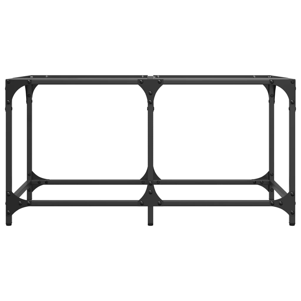 VidaXL Salontafel met transparant glazen blad 78,5x40x40 cm staal
