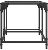 VidaXL Salontafel met transparant glazen blad 78,5x40x40 cm staal