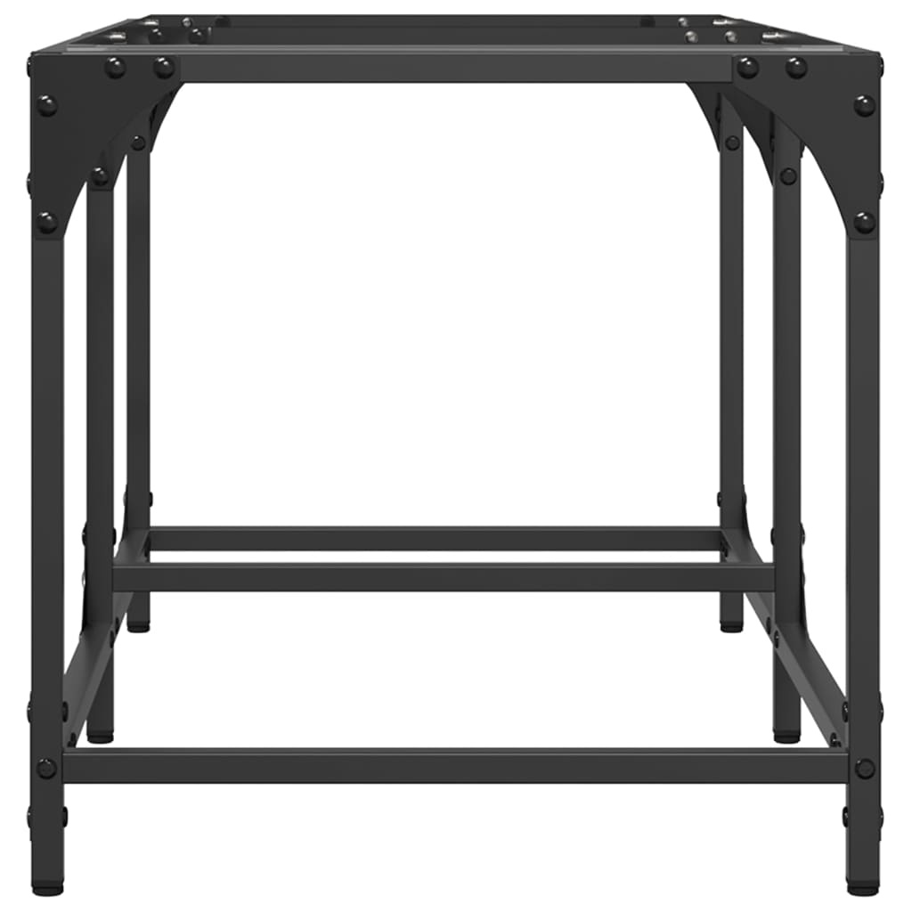 VidaXL Salontafel met transparant glazen blad 78,5x40x40 cm staal