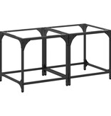 VidaXL Salontafels 2 st met transparant glazen blad 40x40x40 cm staal