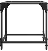 VidaXL Salontafels 2 st met transparant glazen blad 40x40x40 cm staal