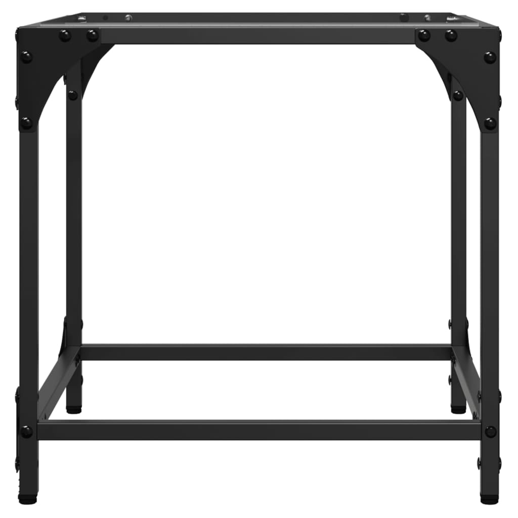 VidaXL Salontafels 2 st met transparant glazen blad 40x40x40 cm staal