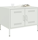 VidaXL Salontafel 68x50x50,5 cm koudgewalst staal wit